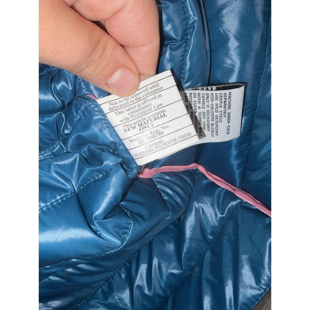 Kate Spade Packable Down Women's Puffer Jacket Xl Blue EUC
